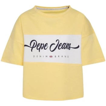 Textil Rapariga T-Shirt mangas curtas Pepe white JEANS  Amarelo
