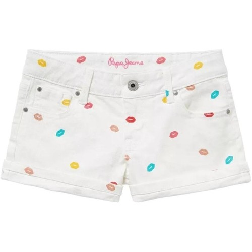 Textil Rapariga Shorts / Bermudas Pepe jeans  Branco