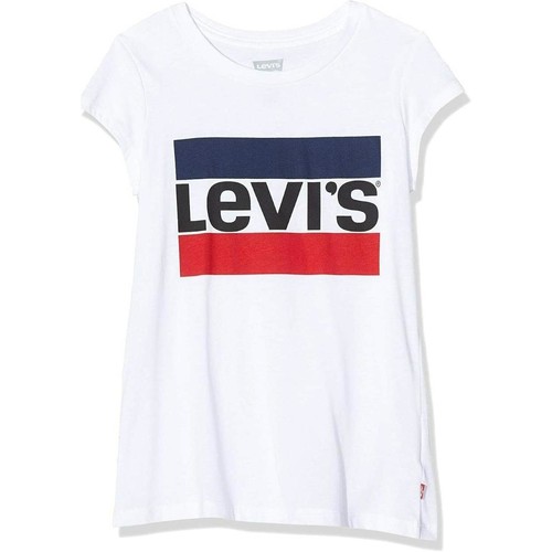 Textil Rapariga T-Shirt mangas curtas Levi's  Branco
