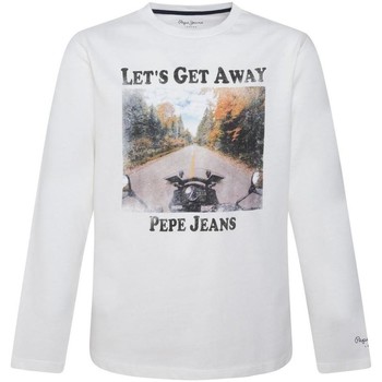 Textil Rapaz T-Shirt mangas curtas Pepe JEANS Jan  Branco