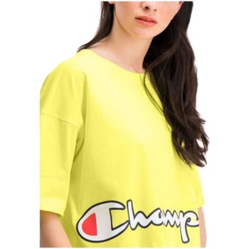 Textil Mulher T-Shirt mangas curtas Champion  Amarelo
