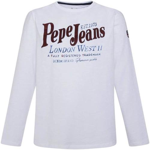 Textil Rapaz T-Shirt mangas curtas Pepe jeans vintage  Branco