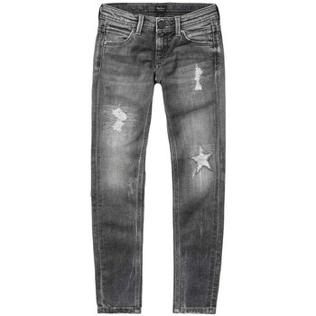 Textil Rapariga destroy short skinny jeans Pepe jeans  Cinza