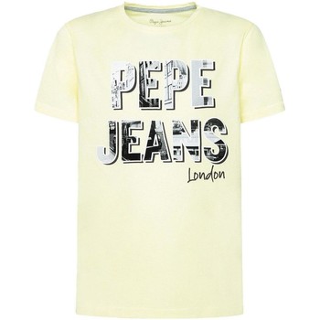 Textil Rapaz T-Shirt mangas curtas Pepe jeans  Amarelo