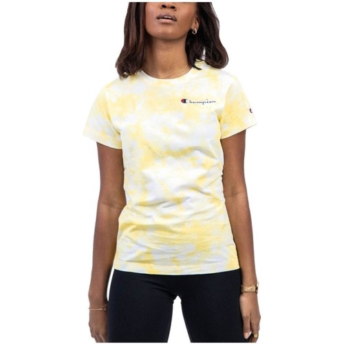 Textil Mulher T-Shirt quilted mangas curtas Champion  Amarelo