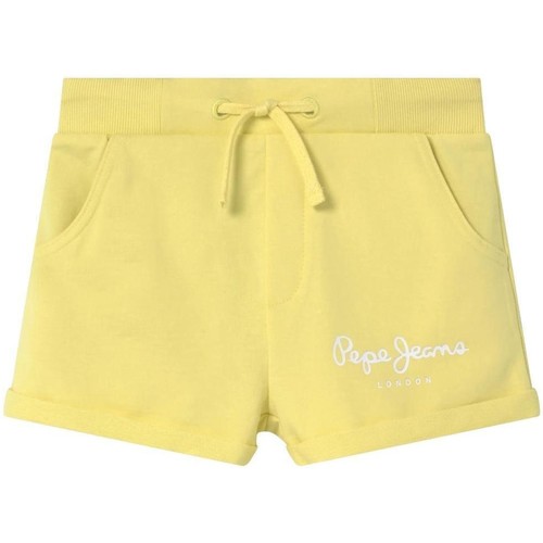 Textil Rapariga Shorts / Bermudas Pepe JEANS Mini  Amarelo