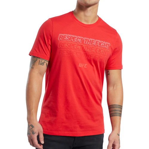 Textil Homem T-shirts e Pólos verde reebok Sport  Vermelho