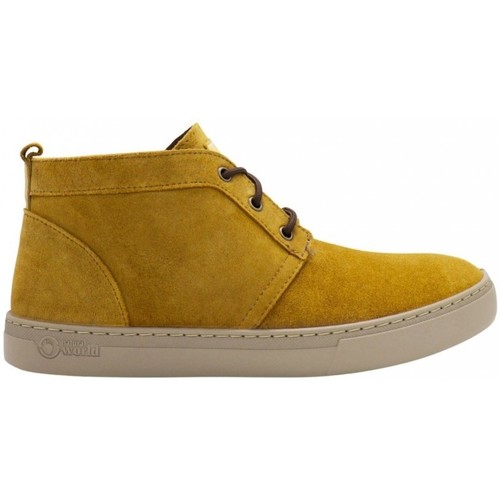 Sapatos Homem Botas Natural World Sapatos Miso 6761 - Kaki Amarelo