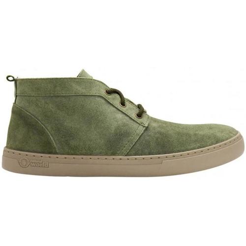Sapatos Homem Botas Natural World Botas Kira 6185 - Golden Verde