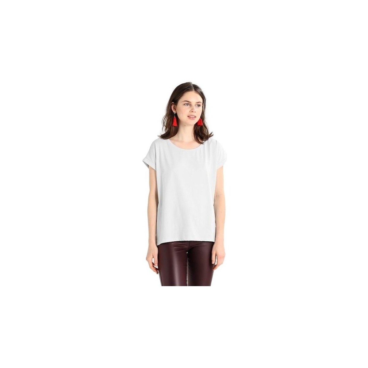Textil Mulher Sweats Vila T-Shirt Dreamers - Plain Air Branco