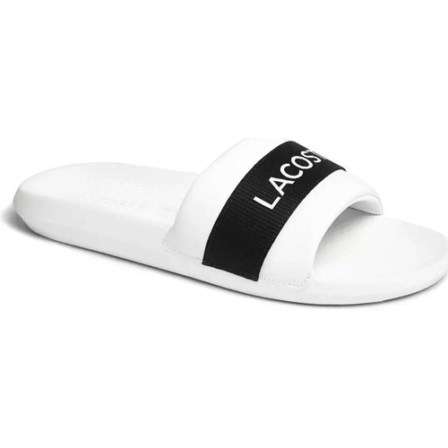 Sapatos Homem Chinelos Lacoste Croco Slide Branco