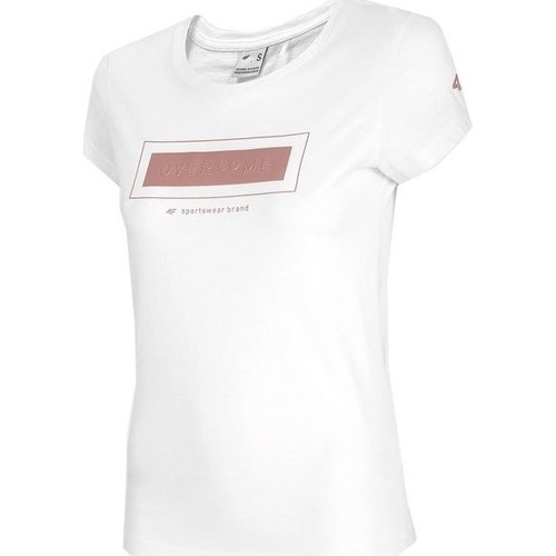 Textil Mulher T-Shirt HAIDEN curtas 4F TSD034 Branco