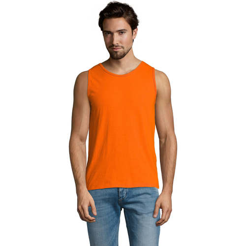 Textil Homem Tops sem mangas Sols Justin camiseta sin mangas Laranja