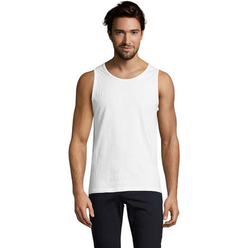 Textil Homem Summer II - Polo Hombre Manga Sols Justin camiseta sin mangas Branco