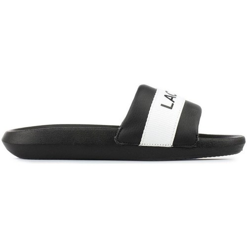 Sapatos Mulher Chinelos Lacoste Croco Slide Branco, Preto