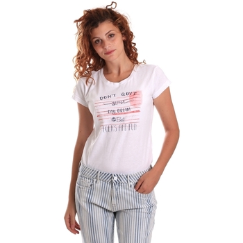 Textil Mulher T-shirts e Pólos Key Up 5K02S 0001 Branco
