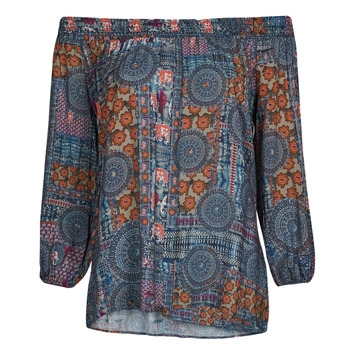 Textil Mulher Tops / Blusas Desigual KALIMA Azul / Multicolor