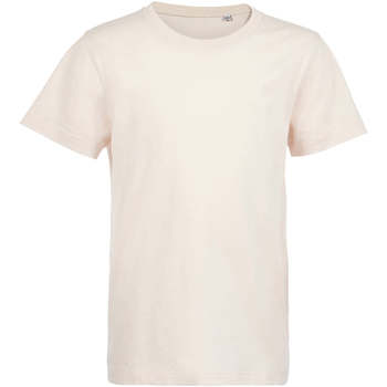 Textil Criança T-Shirt mangas curtas Sols Camiseta de niño con cuello redondo Rosa