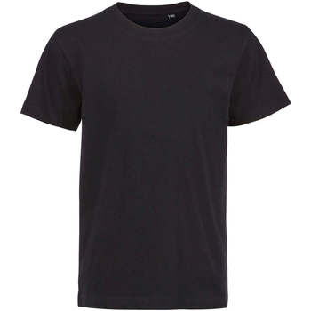 Textil Criança T-Shirt mangas curtas Sols Camiseta de niño con cuello redondo Negro
