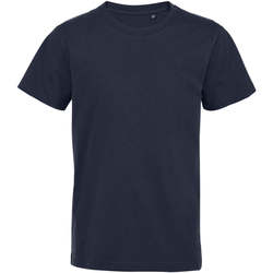Textil Criança Critérios de referência e classificação Sols Camiseta de niño con cuello redondo Azul