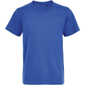 Textil Criança T-Shirt mangas curtas Sols Camiseta de niño con cuello redondo Azul