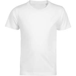 Textil Criança T-Shirt mangas curtas Sols Camiseta de niño con cuello redondo Blanco