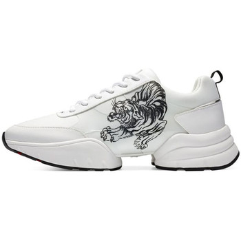Sapatos Homem Sapatilhas Ed Hardy - Caged runner tiger white-black Branco
