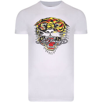 Textil Homem T-Shirt mangas curtas Ed Hardy - Tiger mouth graphic t-shirt white Branco