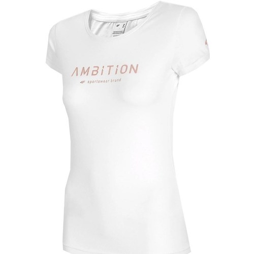 Textil Mulher T-Shirt mangas curtas 4F H4L21 TSD033 Branco