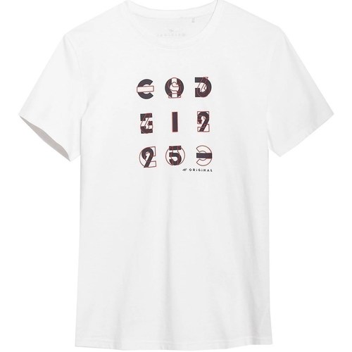 Textil Homem T-Shirt HAIDEN curtas 4F H4L21 TSM018 Branco