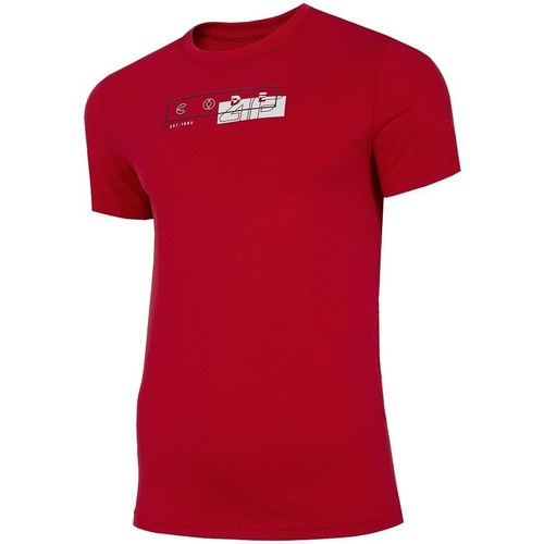 Textil Homem T-Shirt HAIDEN curtas 4F TSM021 Vermelho