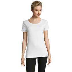 Textil Mulher T-Shirt mangas curtas Sols Martin camiseta de mujer Branco
