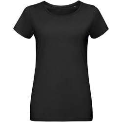Textil Mulher T-Shirt mangas curtas Sols Martin camiseta de mujer Negro