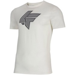 Textil Homem T-Shirt mangas curtas 4F TSM010 Branco