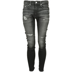 Textil Homem Gangas Skinny Salsa Jeans 126114-007 Cropped True Slim Unbleached Jeans Jean Skinny Preto