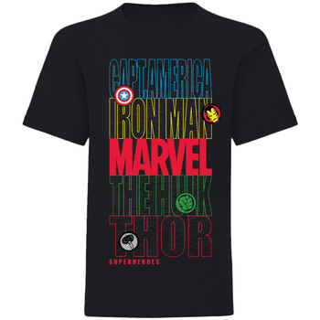 Textil Rapaz T-Shirt mangas curtas Marvel  Preto