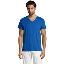 Textil Homem Nae Vegan Shoes Sols Master camiseta hombre cuello pico Azul