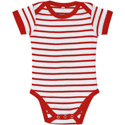 Textil Jerseyça T-Shirt mangas curtas Sols Body bebé a rayas Vermelho