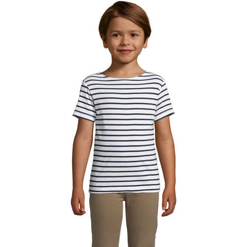 Textil Criança T-Shirt mangas curtas Sols Camiseta niño cuello redondo Azul