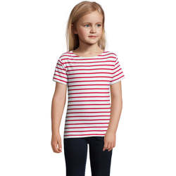 Textil Criança T-Shirt mangas curtas Sols Camiseta niño cuello redondo Rojo 
