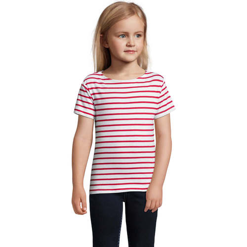 Textil Criança Regent Fit Camiseta Manga Sols Camiseta niño cuello redondo Vermelho