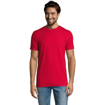 Textil Homem T-Shirt mangas curtas Sols Camiserta de hombre de cuello redondo Rojo