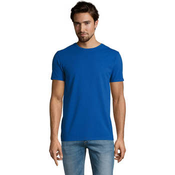Textil Homem Boy Crew Neck Long Sleeve Knitted Sweat Shirt Sols Camiserta de hombre de cuello redondo Azul