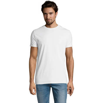 Textil Homem Jack & Jones Crew Neck Erkek Lacivert T-Shirt Sols Camiserta de hombre de cuello redondo Branco