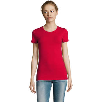 Textil Mulher T-Shirt mangas curtas Sols Camiserta de mujer de cuello redondo Rojo
