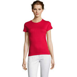 Textil Mulher T-Shirt mangas curtas Sols Miss camiseta manga corta mujer Rojo