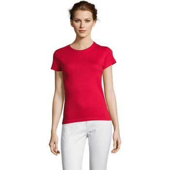 Textil Mulher T-Shirt mangas curtas Sols Miss camiseta manga corta mujer Rojo