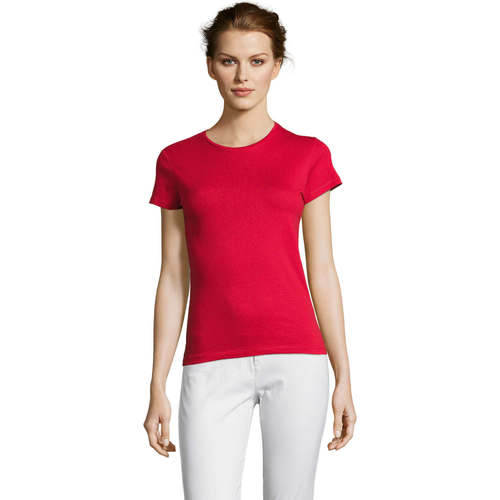 Textil Mulher T-Shirt mangas curtas Sols Miss camiseta manga corta mujer Vermelho