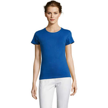 Textil Mulher T-Shirt mangas curtas Sols Miss camiseta manga corta mujer Azul