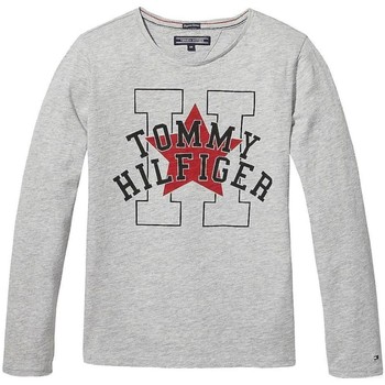 Textil Rapariga T-shirt mangas compridas Tommy Hilfiger  Cinza
